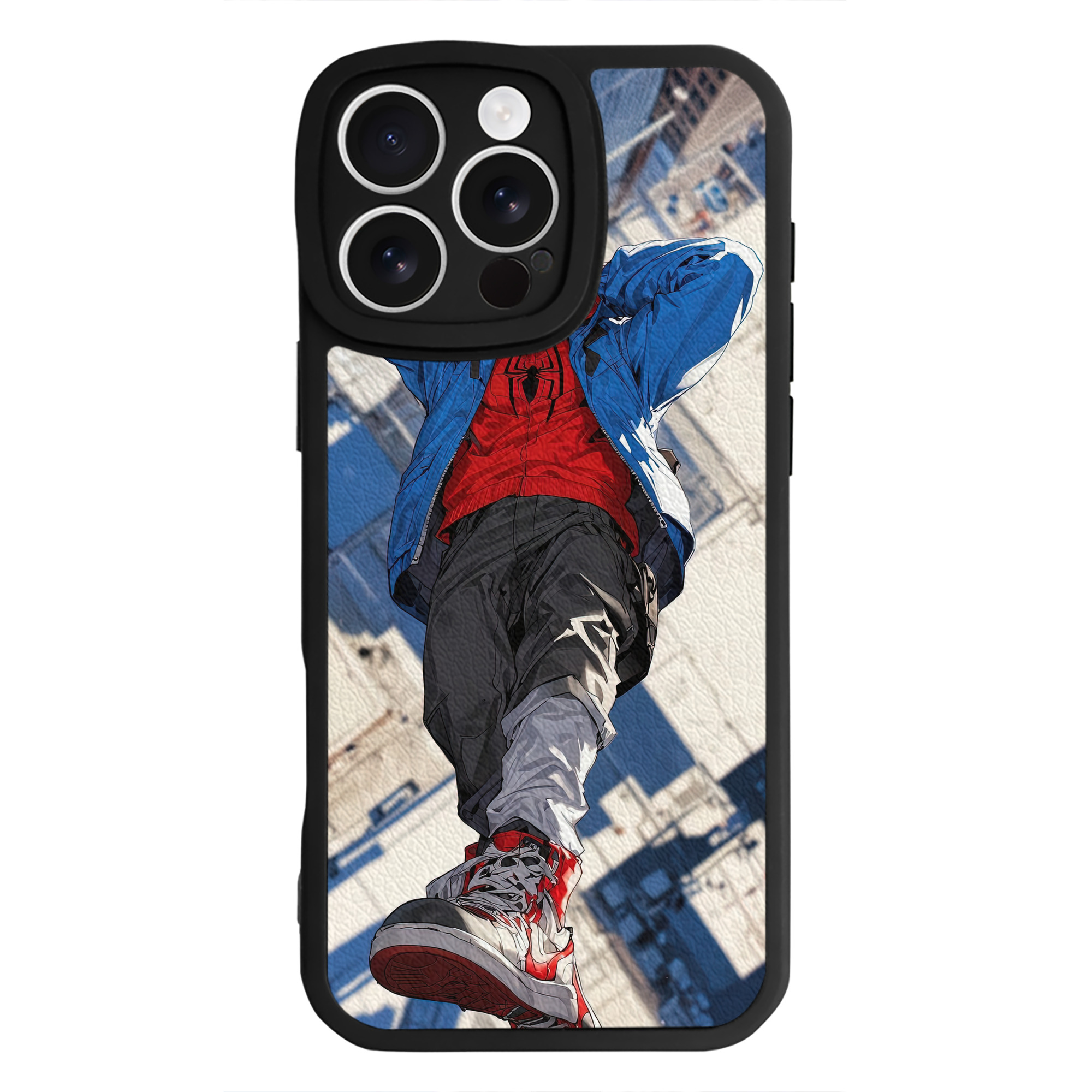 （画像用） Spider Man スパイダーマン 【iPhone 16シリーズ対応】シリコンスマホケース（レザー調） 材質：シリコン